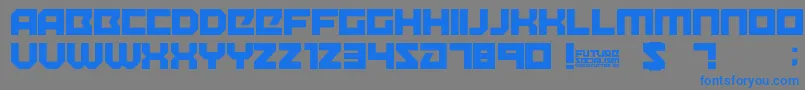 Więcej informacji o czcionce FutureSocialism Czcionka FutureSocialism – niebieskie czcionki na szarym tle