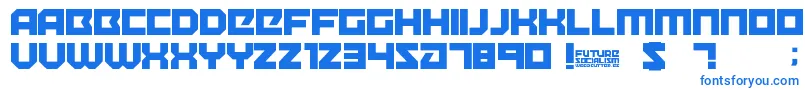 Czcionka FutureSocialism – niebieskie czcionki