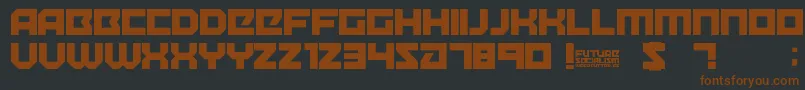 FutureSocialism Font – Brown Fonts on Black Background