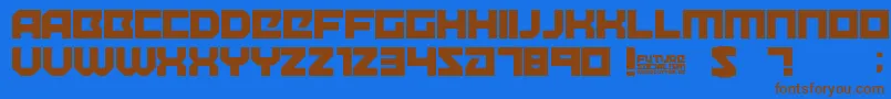 FutureSocialism Font – Brown Fonts on Blue Background