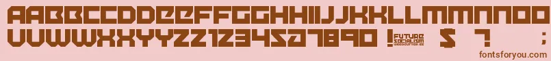 FutureSocialism Font – Brown Fonts on Pink Background