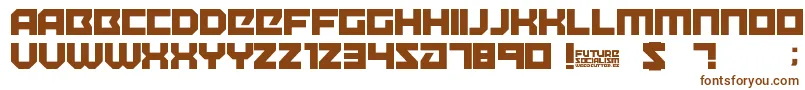 FutureSocialism Font – Brown Fonts on White Background