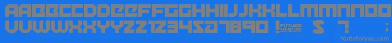 FutureSocialism Font – Gray Fonts on Blue Background