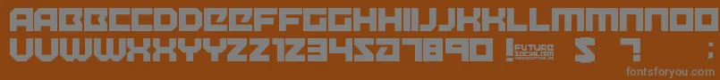 FutureSocialism Font – Gray Fonts on Brown Background