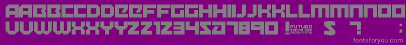 FutureSocialism Font – Gray Fonts on Purple Background