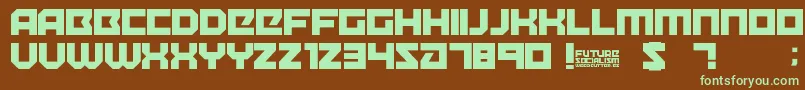 FutureSocialism Font – Green Fonts on Brown Background