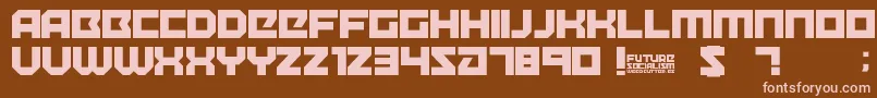 FutureSocialism Font – Pink Fonts on Brown Background