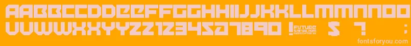 FutureSocialism Font – Pink Fonts on Orange Background
