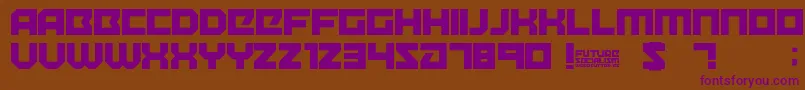 FutureSocialism Font – Purple Fonts on Brown Background