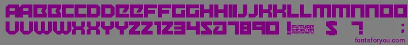 FutureSocialism Font – Purple Fonts on Gray Background