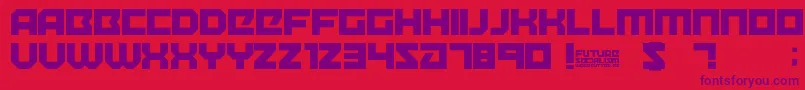 FutureSocialism Font – Purple Fonts on Red Background