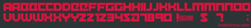FutureSocialism-Schriftart – Rote Schriften auf schwarzem Hintergrund