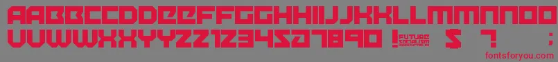 FutureSocialism Font – Red Fonts on Gray Background