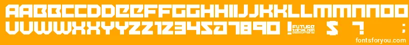 FutureSocialism Font – White Fonts on Orange Background