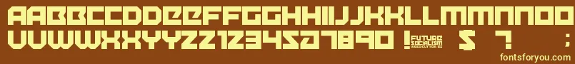 FutureSocialism Font – Yellow Fonts on Brown Background