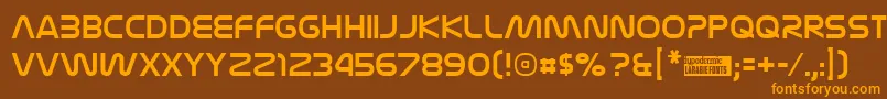 Nasaliza Font – Orange Fonts on Brown Background