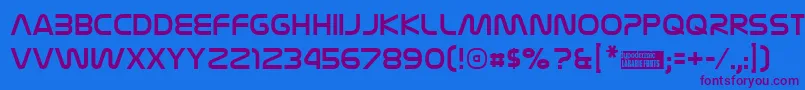 Nasaliza Font – Purple Fonts on Blue Background