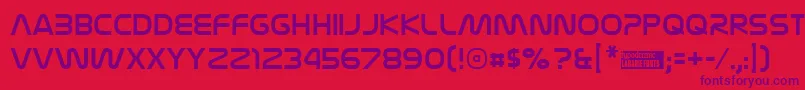 Nasaliza-Schriftart – Violette Schriften auf rotem Hintergrund
