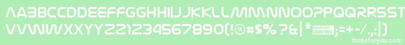 フォントNasaliza – 緑の背景に白い文字