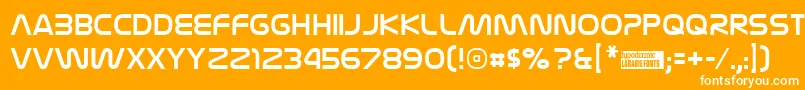 フォントNasaliza – オレンジの背景に白い文字