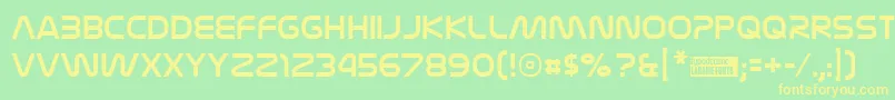 Nasaliza Font – Yellow Fonts on Green Background