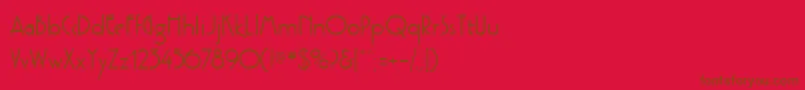 PoufSsiSemiBold Font – Brown Fonts on Red Background
