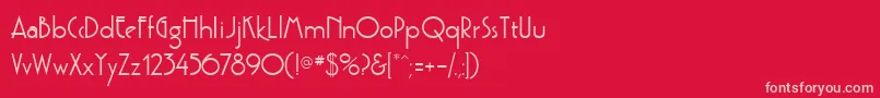 fuente PoufSsiSemiBold – Fuentes Rosadas Sobre Fondo Rojo
