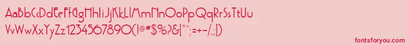 PoufSsiSemiBold Font – Red Fonts on Pink Background