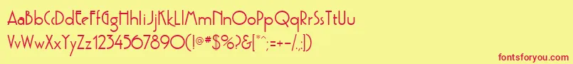 PoufSsiSemiBold Font – Red Fonts on Yellow Background