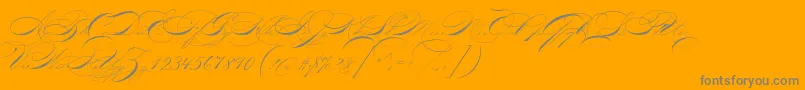 P22zanertwo-Schriftart – Graue Schriften auf orangefarbenem Hintergrund