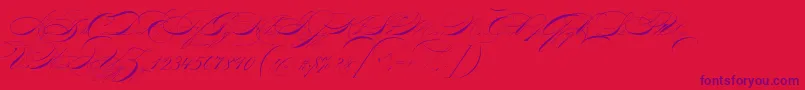 P22zanertwo Font – Purple Fonts on Red Background