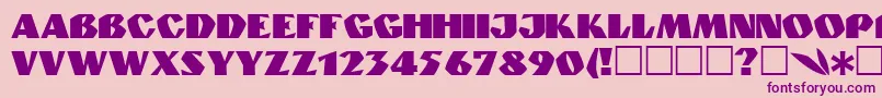 Granite Font – Purple Fonts on Pink Background