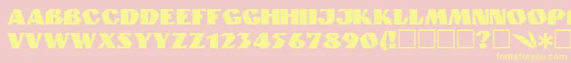 Granite Font – Yellow Fonts on Pink Background