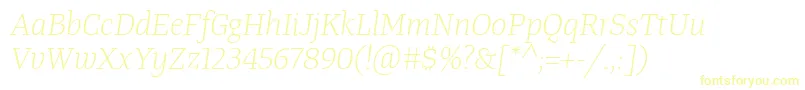 TangerserifmediumulLightitalic Font – Yellow Fonts