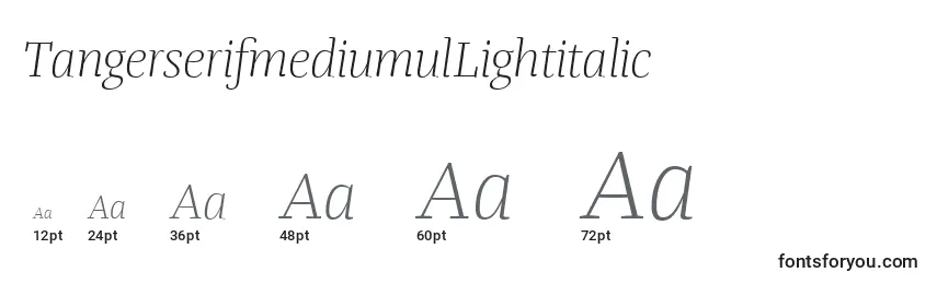 TangerserifmediumulLightitalic font sizes