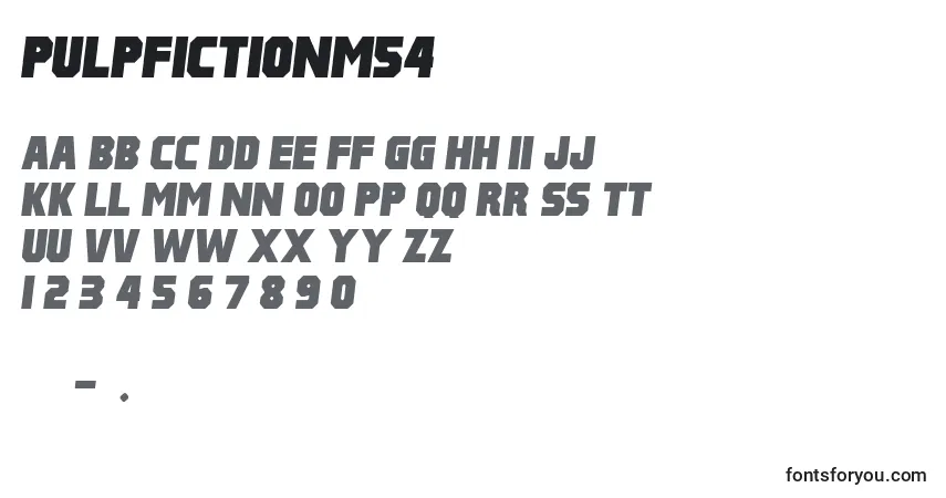 characters of pulpfictionm54курсив font, letter of pulpfictionm54курсив font, alphabet of  pulpfictionm54курсив font