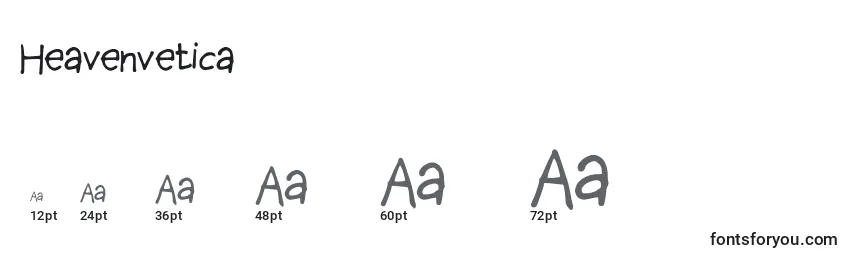 sizes of heavenvetica font, heavenvetica sizes