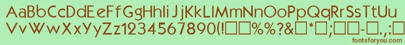 Kbl Font – Brown Fonts on Green Background