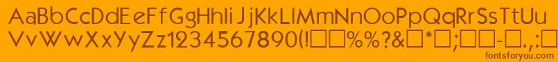 Kbl Font – Brown Fonts on Orange Background