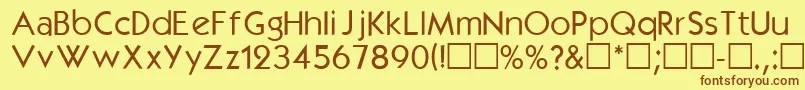 Kbl Font – Brown Fonts on Yellow Background
