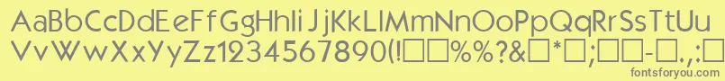 フォントKbl – 黄色の背景に灰色の文字