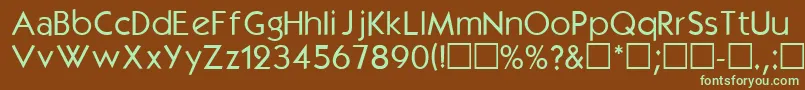 Kbl Font – Green Fonts on Brown Background