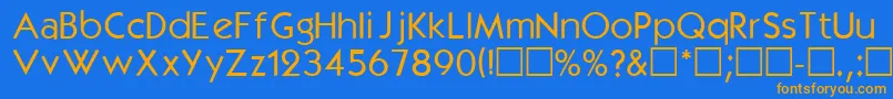 Kbl Font – Orange Fonts on Blue Background