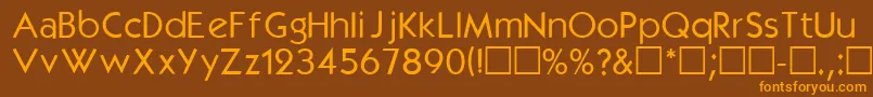 Kbl Font – Orange Fonts on Brown Background