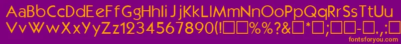 Kbl Font – Orange Fonts on Purple Background
