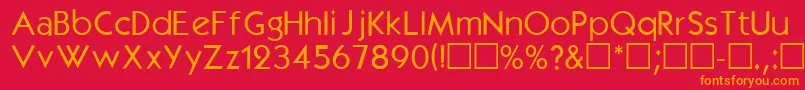 Kbl Font – Orange Fonts on Red Background