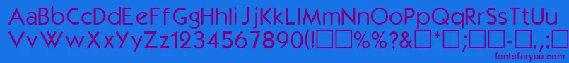 Kbl Font – Purple Fonts on Blue Background