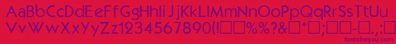 Kbl Font – Purple Fonts on Red Background