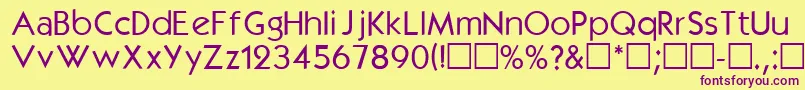 Kbl Font – Purple Fonts on Yellow Background