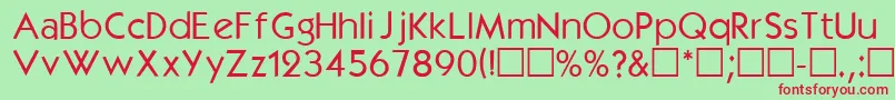 Kbl Font – Red Fonts on Green Background